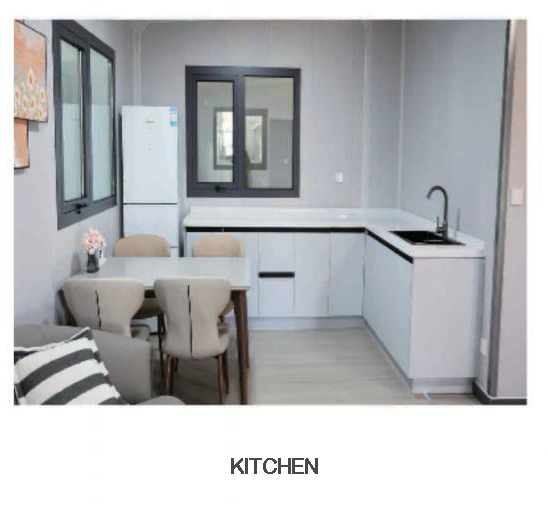 20ft Two bedroom, 1 kitchen, 1 living room and 1 bathroom