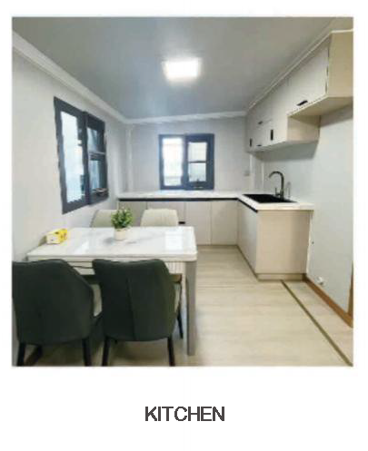 20ft Two bedroom, 1 kitchen, 1 living room and 1 bathroom